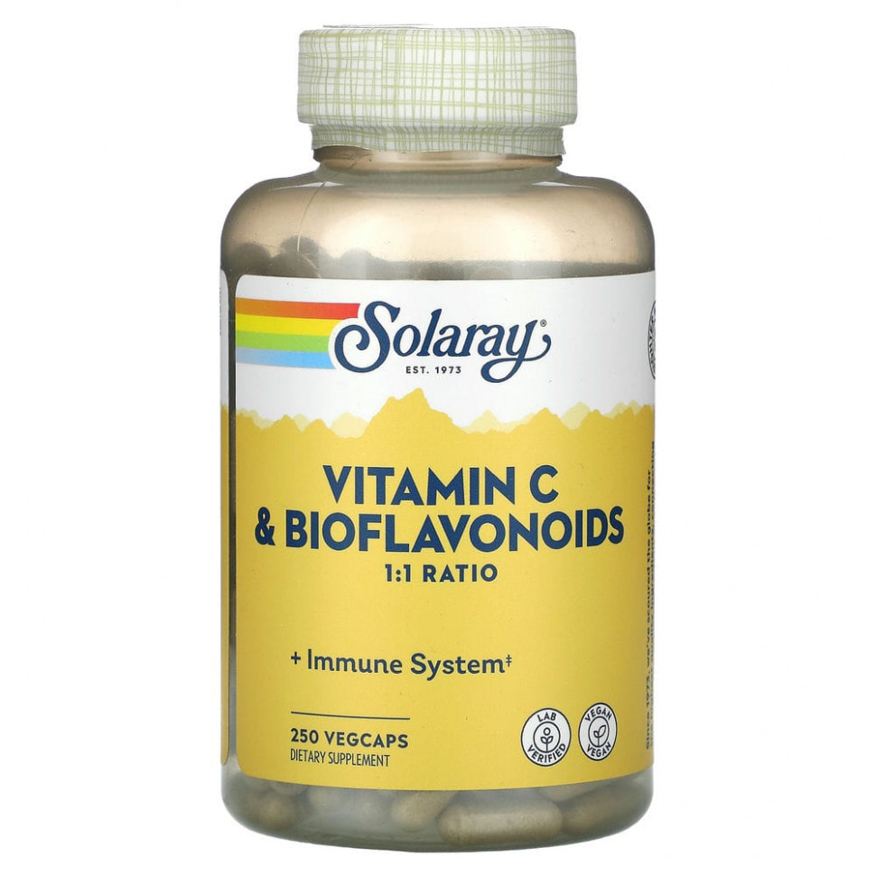   (Iherb) Solaray,  C  , 250   VegCap    -     , -, 