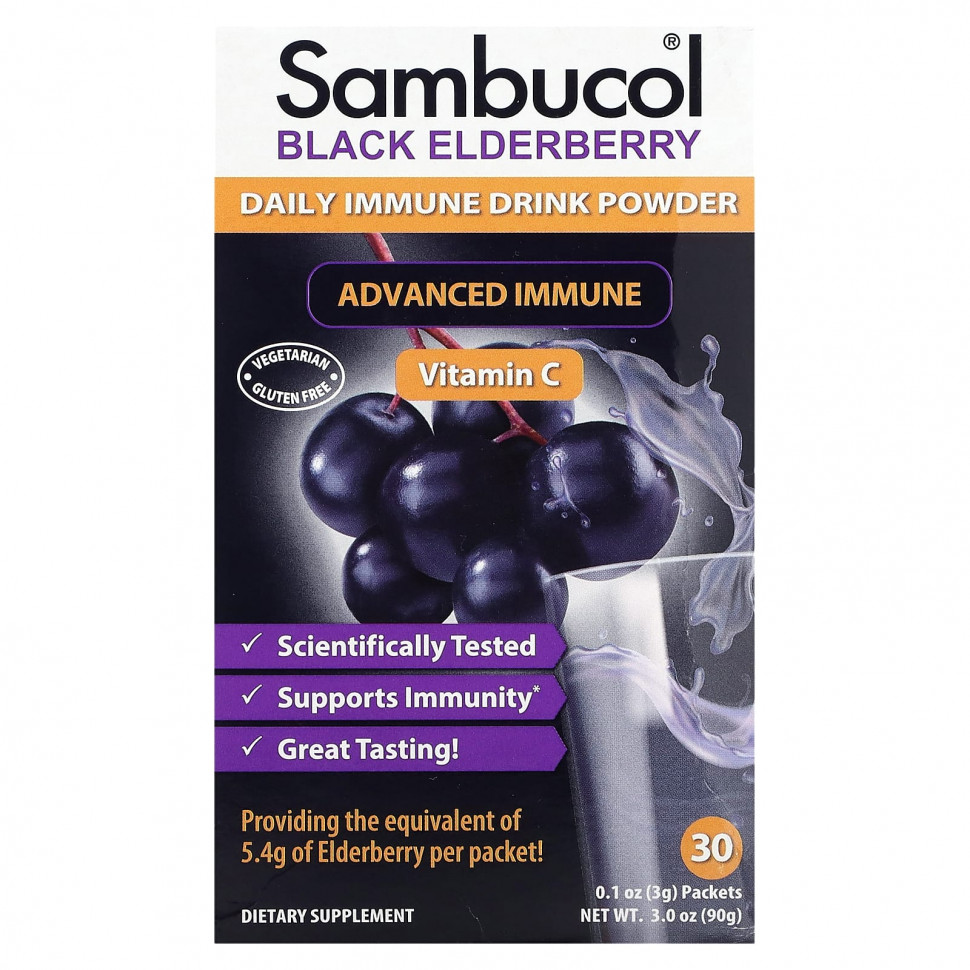 ���� ������ (Iherb) Sambucol, ������ ������, ���������� ������� ��� ����������, ����������� �����, 30 ��������� �� 3 � (0,1 �����), ������ �� 4870 ���