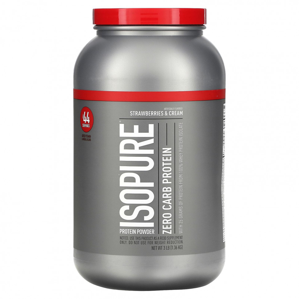 ���� ������ (Iherb) Isopure, Zero Carb, ����������� �������, �������� � ������, 1,36 �� (3 �����), ������ �� 17240 ���