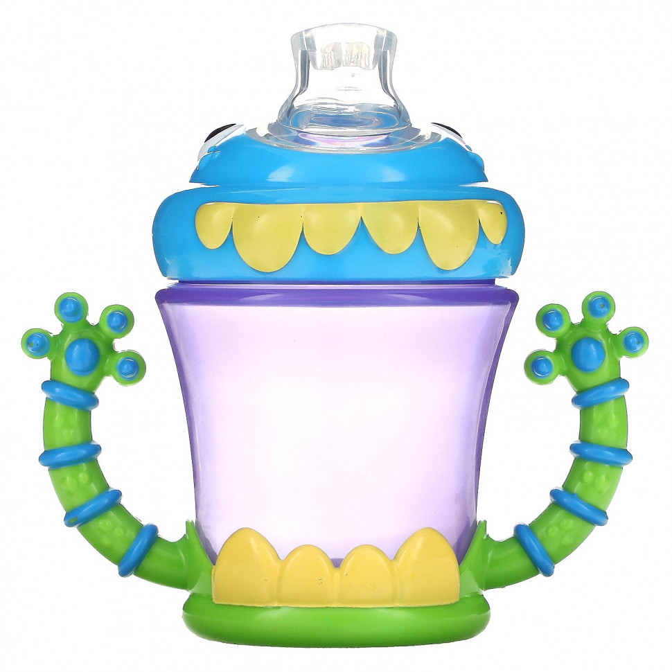 ���� ������ (Iherb) Nuby, iMonster Grip N 'Sip Cup, �� 4 �������, 210 �� (7 �����), ������ �� 1650 ���