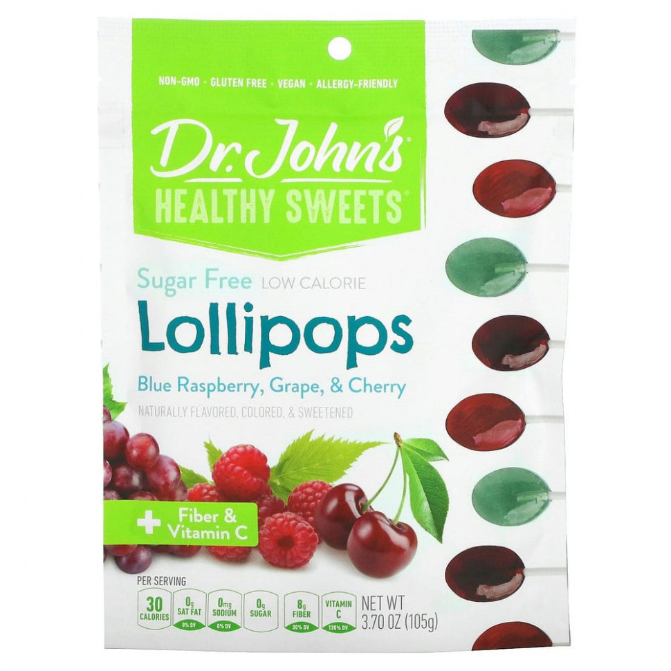   (Iherb) Dr. John's Healthy Sweets,   , +    C,  ,   ,  , 105  (3,7 )    -     , -, 