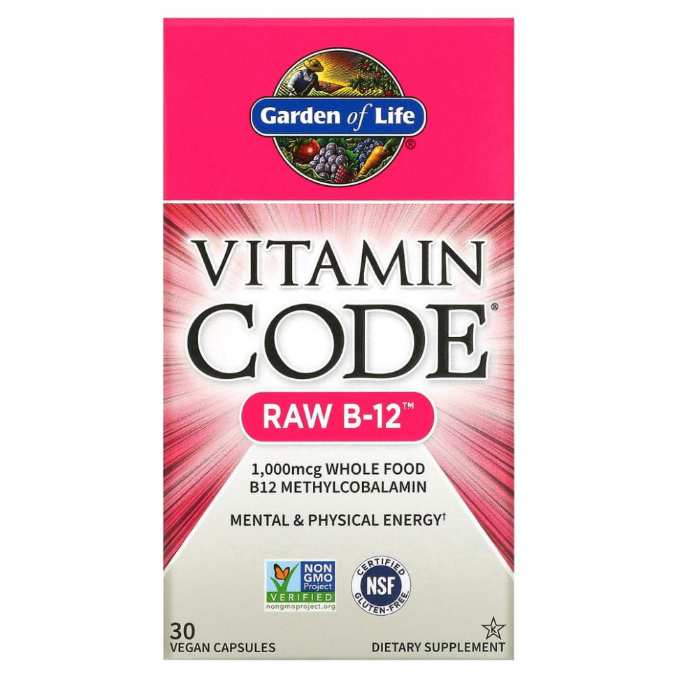 ���� ������ (Iherb) Garden of Life, Vitamin Code, RAW B12, 30 ������������ ������, ������ �� 3000 ���