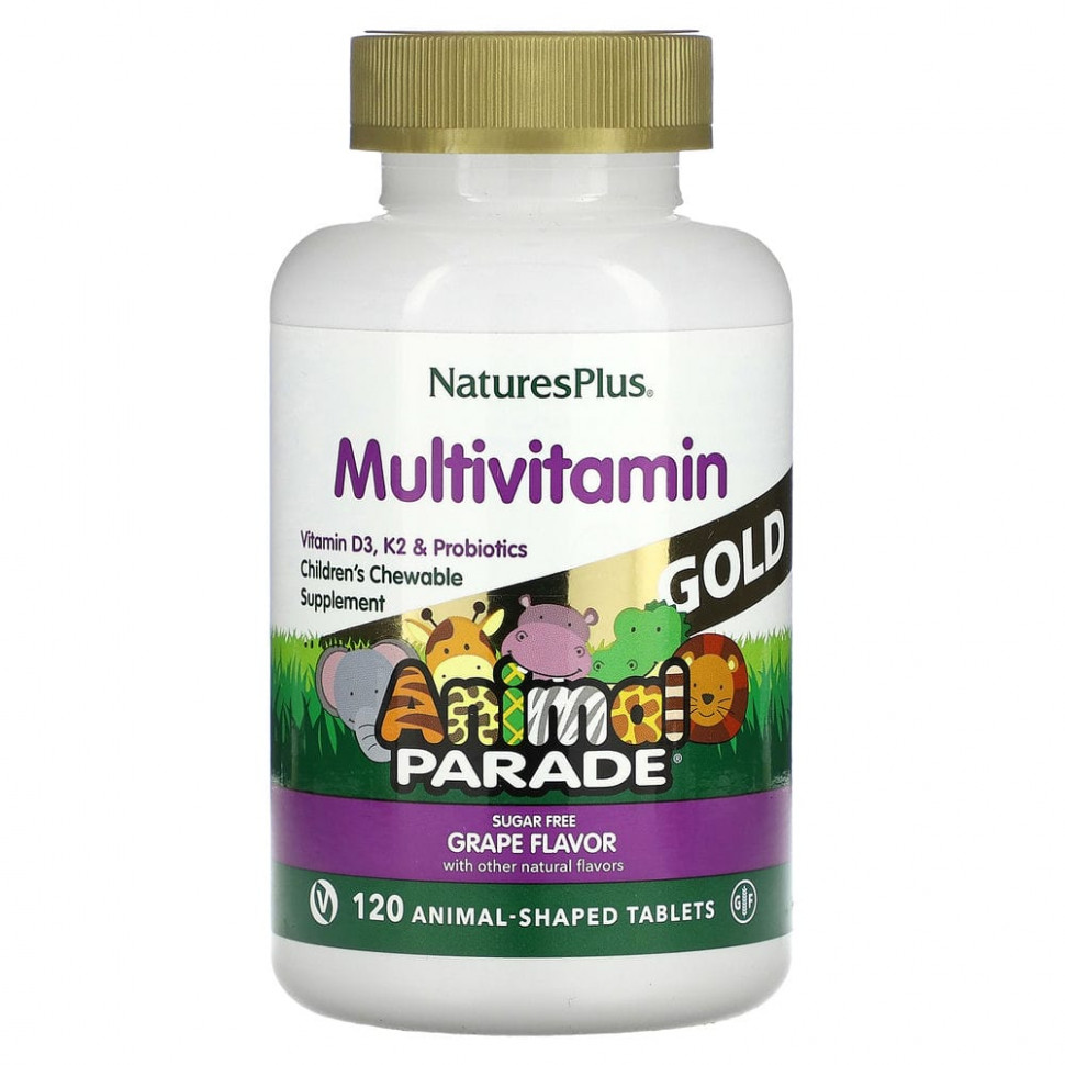   (Iherb) NaturesPlus, Source of Life, Animal Parade Gold,        ,     , 120        -     , -, 