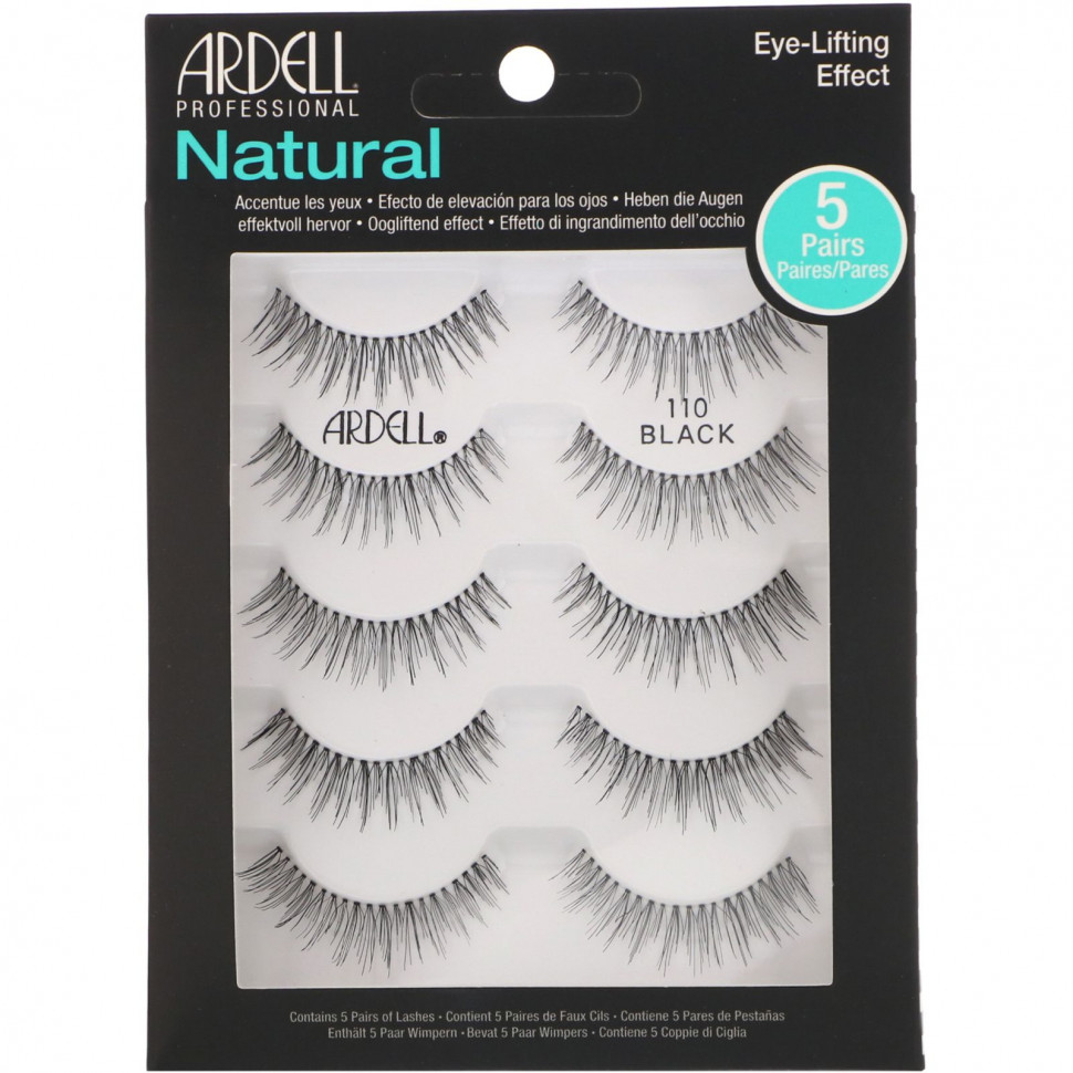   (Iherb) Ardell, Natural, Lash #110, 5 Pairs    -     , -, 