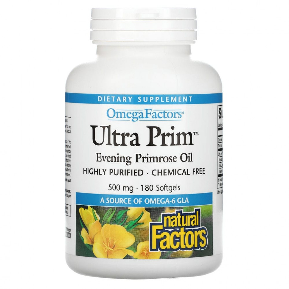 ���� ������ (Iherb) Natural Factors, OmegaFactors, Ultra Prim, ����� ������� ��������, 500 ��, 180 ������ ��������, ������ �� 3080 ���