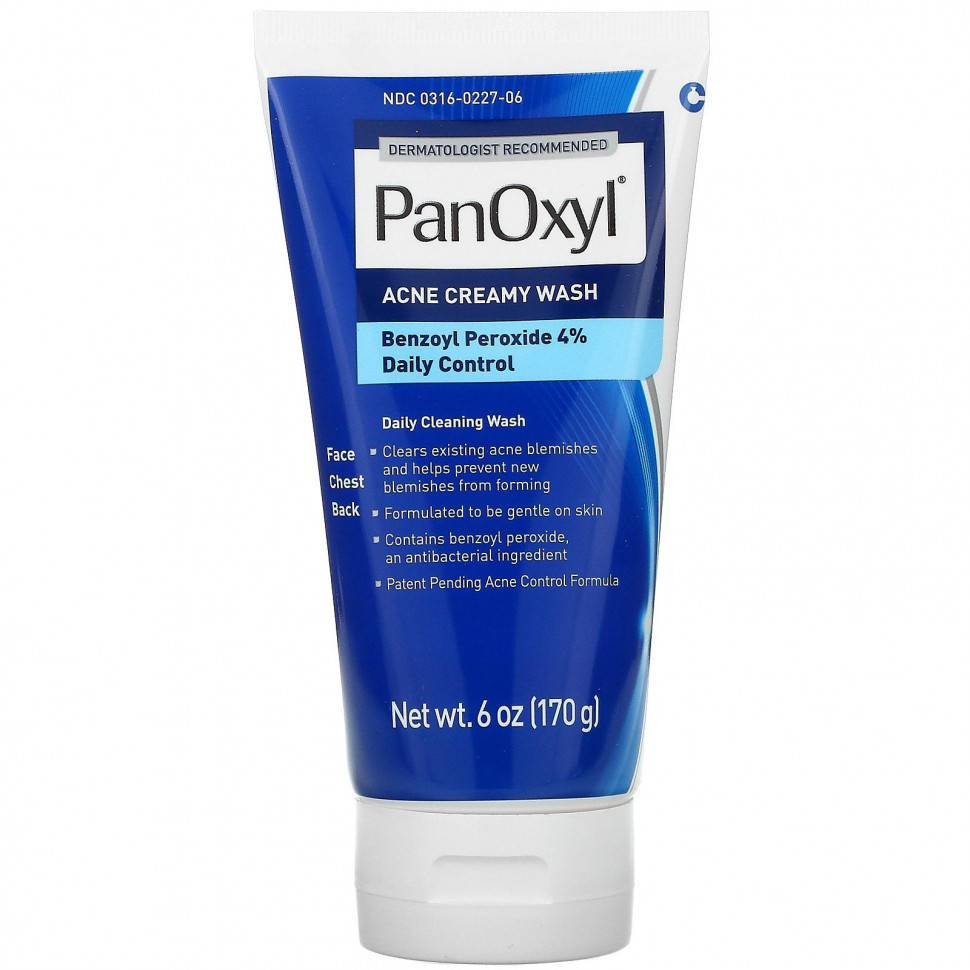 ���� ������ (Iherb) PanOxyl, ���� ��� �������� �� �����, ���������� �������� � 4% ��������� ��������, 6 ����� (170 �), ������ �� 2760 ���