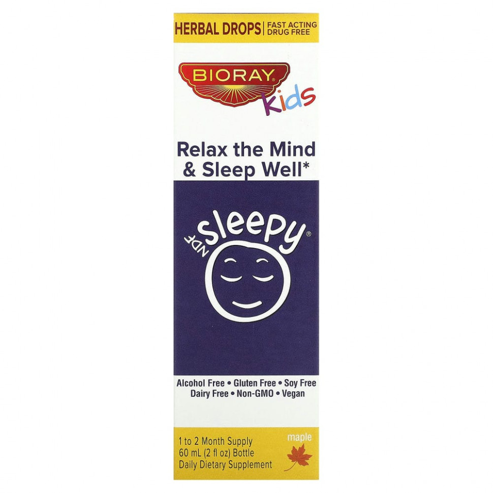 ���� ������ (Iherb) Bioray, NDF Sleepy ��� �����, Relax The Mind Sleep Well (������������ � ������� ���), �� ������ ��������� ������, 60 �� (2 ������ �����), ������ �� 4910 ���