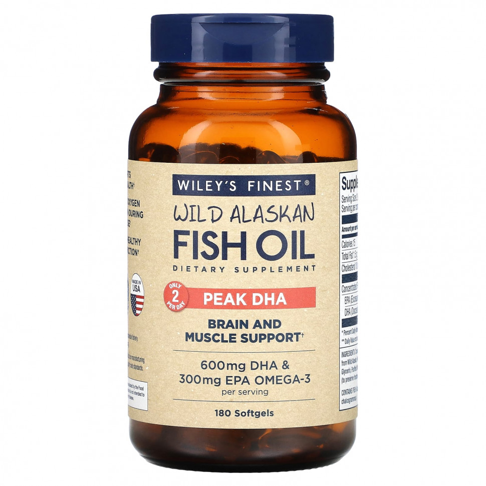���� ������ (Iherb) Wiley's Finest, Wild Alaksan, ����� ���, ������� ���, 180 ������ ��������, ������ �� 8620 ���