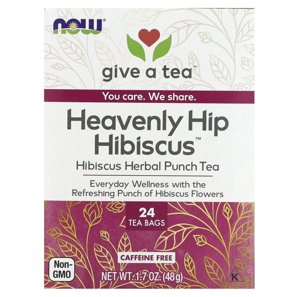 ���� ������ (Iherb) NOW Foods, Heavenly Hip Hibiscus, �������� ��� � ������, ��� �������, 24 ������ ��������, 48 � (1,7 �����), ������ �� 1110 ���