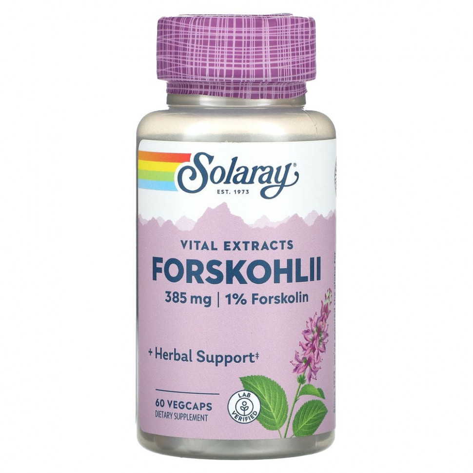   (Iherb) Solaray, Vital Extracts, Forskohlii, 385 , 60      -     , -, 