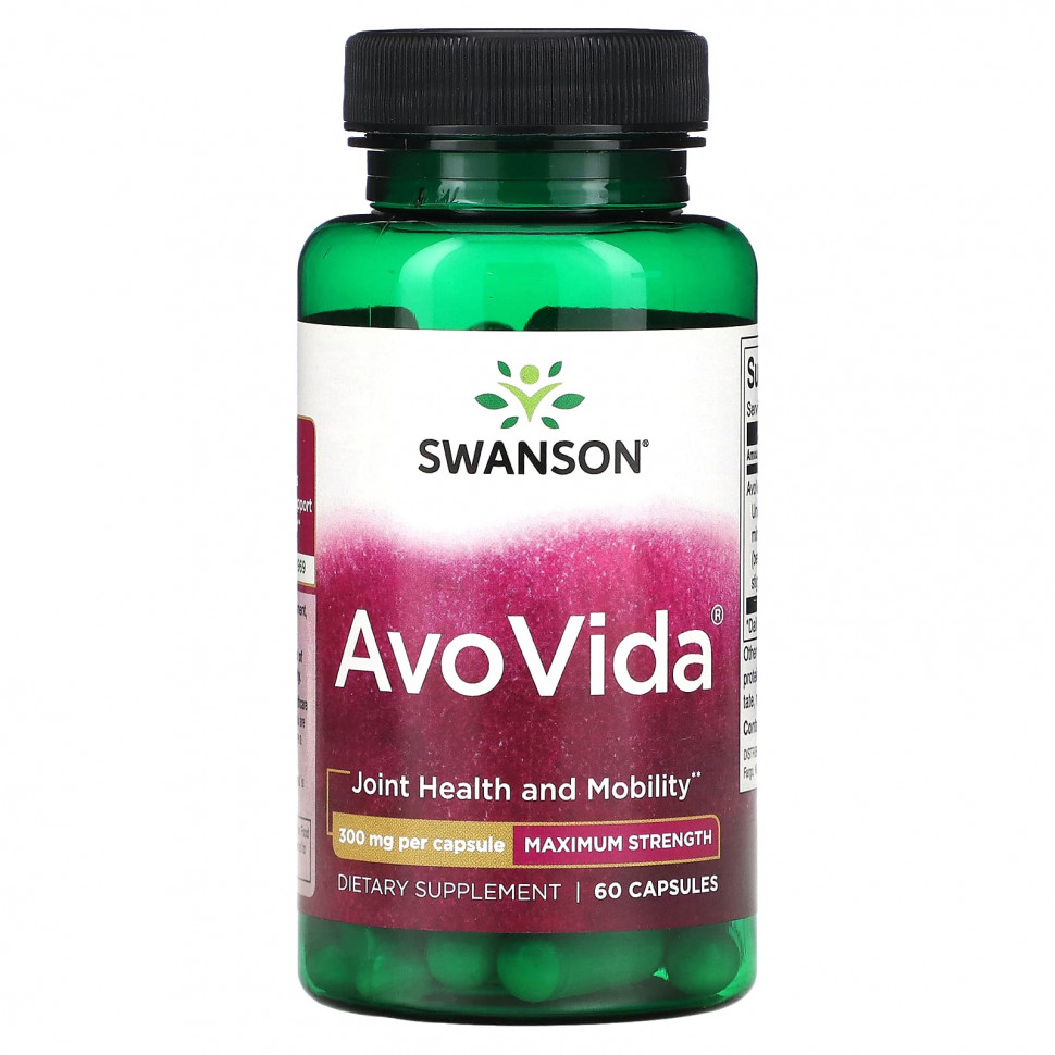 ���� ������ (Iherb) Swanson, AvoVida, ������������ �������������, 300 ��, 60 ������, ������ �� 1950 ���