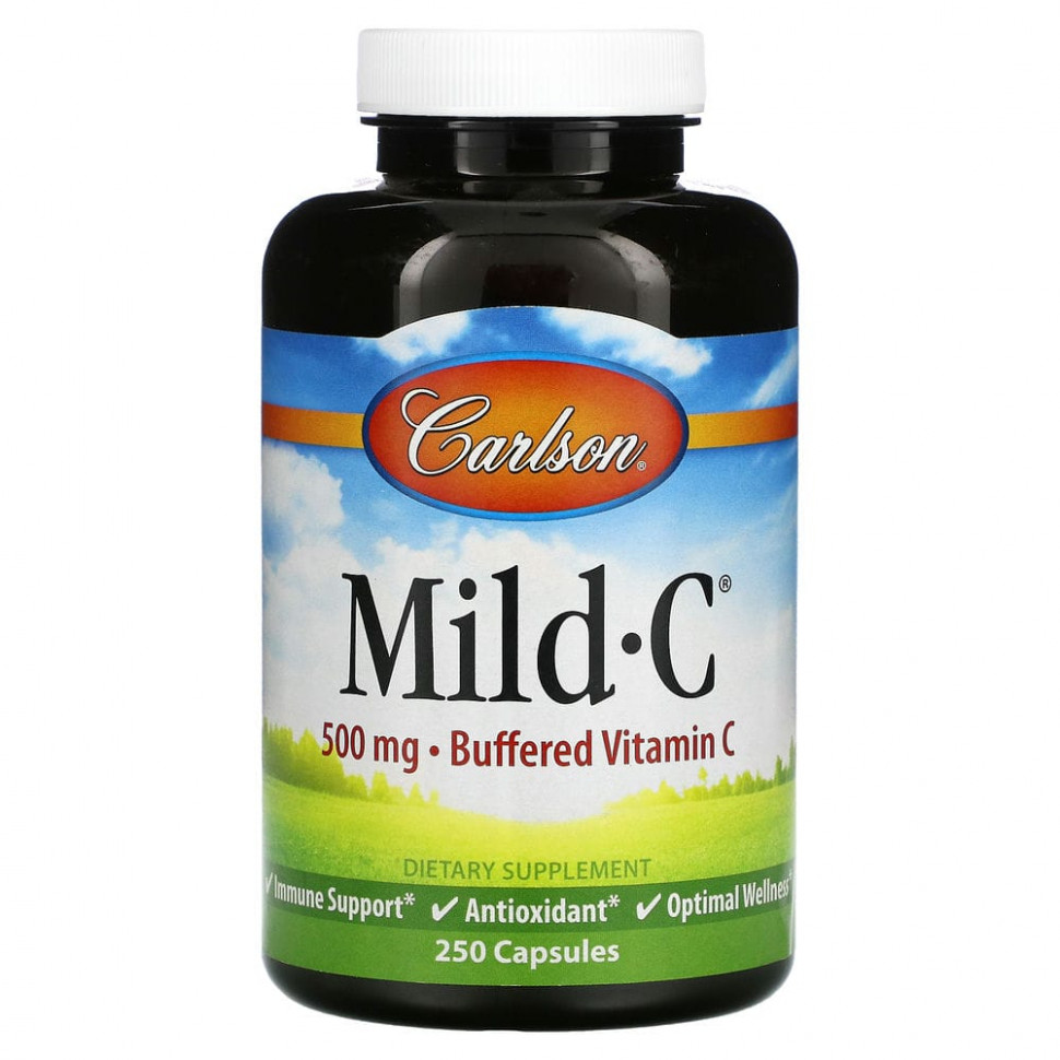 ���� ������ (Iherb) Carlson Labs, Mild-C, ������� C ����������� ��������, 500 ��, 250 ������, ������ �� 4190 ���
