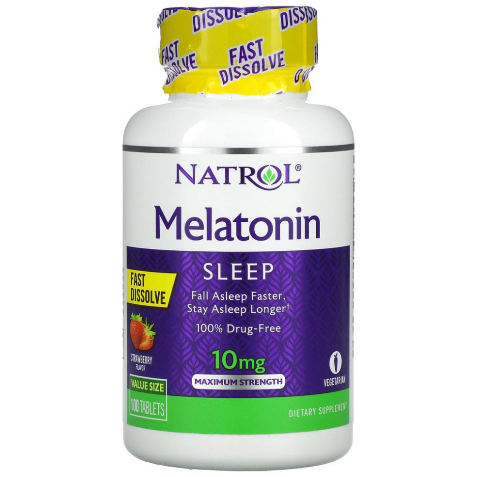 ���� ������ (Iherb) Natrol, ���������, ������ ��������������, ������������ �������������, ��������, 10 ��, 100 ��������, ������ �� 3100 ���