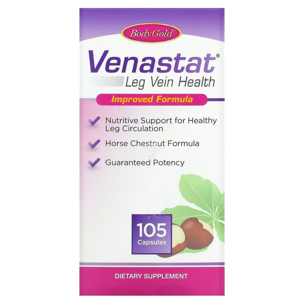 ���� ������ (Iherb) BodyGold, Venastat, �������� ��� �������� ��� ���, 105 ������, ������ �� 2910 ���