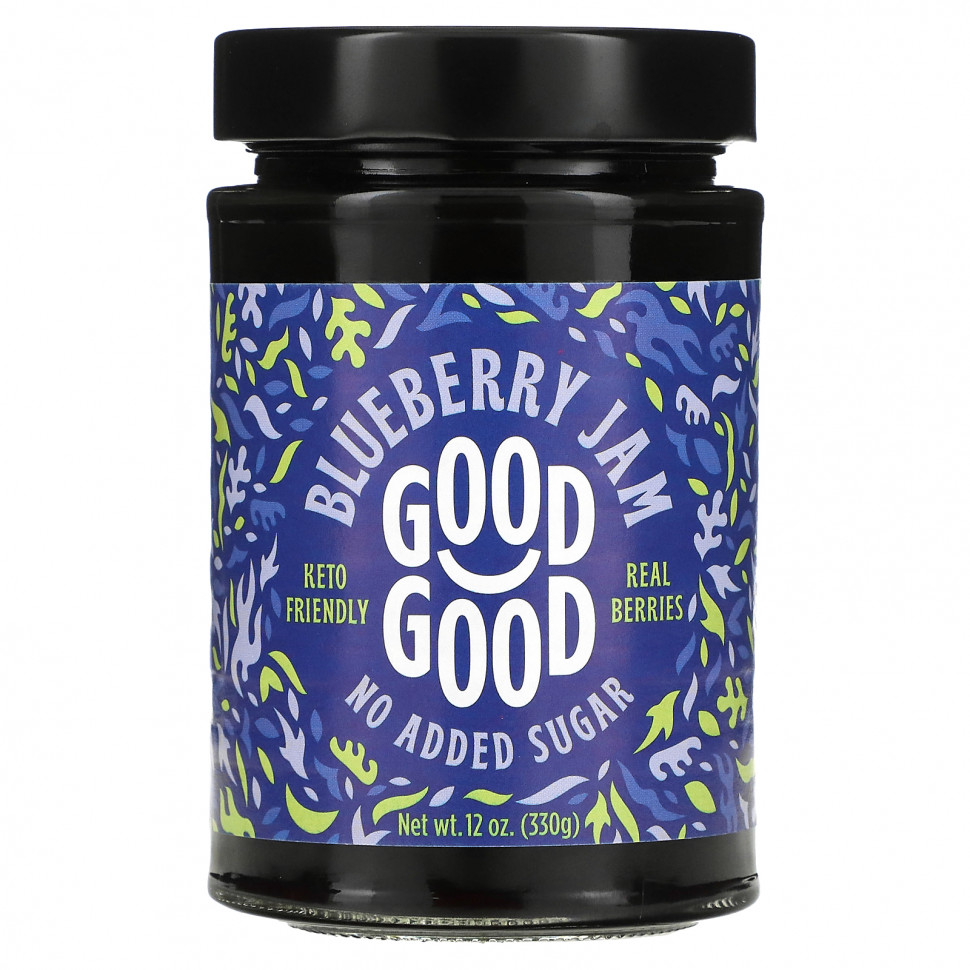   (Iherb) GOOD GOOD, Blueberry Jam, 12 oz (330 g)    -     , -, 