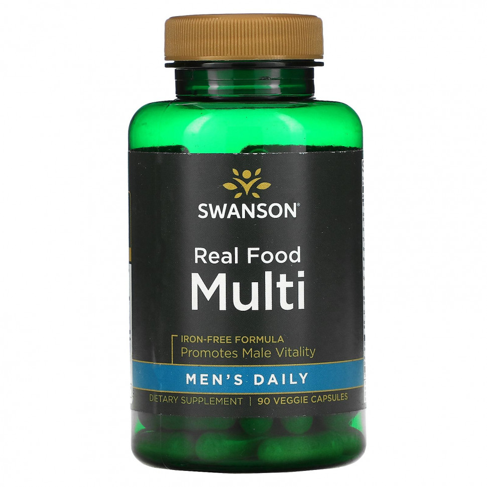   (Iherb) Swanson, Men's Daily, Real Food Multi,  , 90      -     , -, 