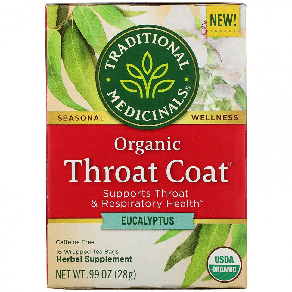   (Iherb) Traditional Medicinals, Organic Throat Coat, ,  , 16    , 28  (0,99 )    -     , -, 