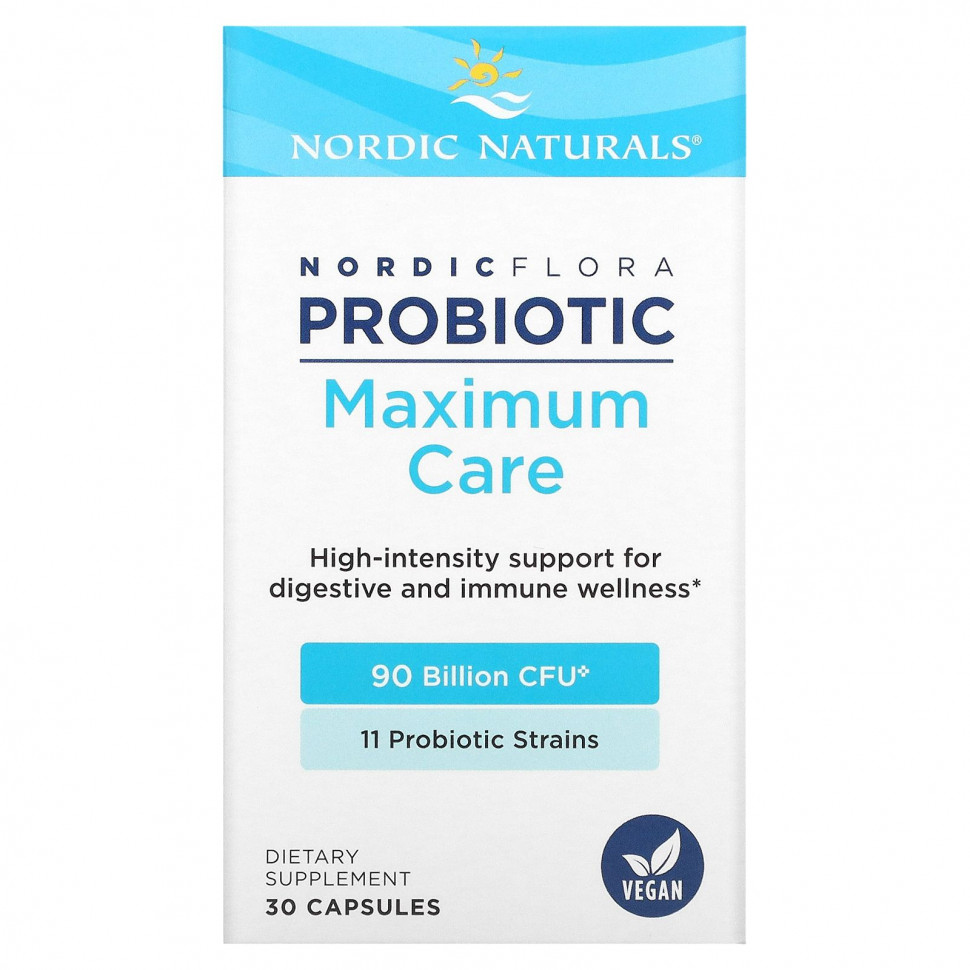 ���� ������ (Iherb) Nordic Naturals, Nordic Flora Probiotic, Maximum Care, 90 ���� ���, 30 ������, ������ �� 9230 ���