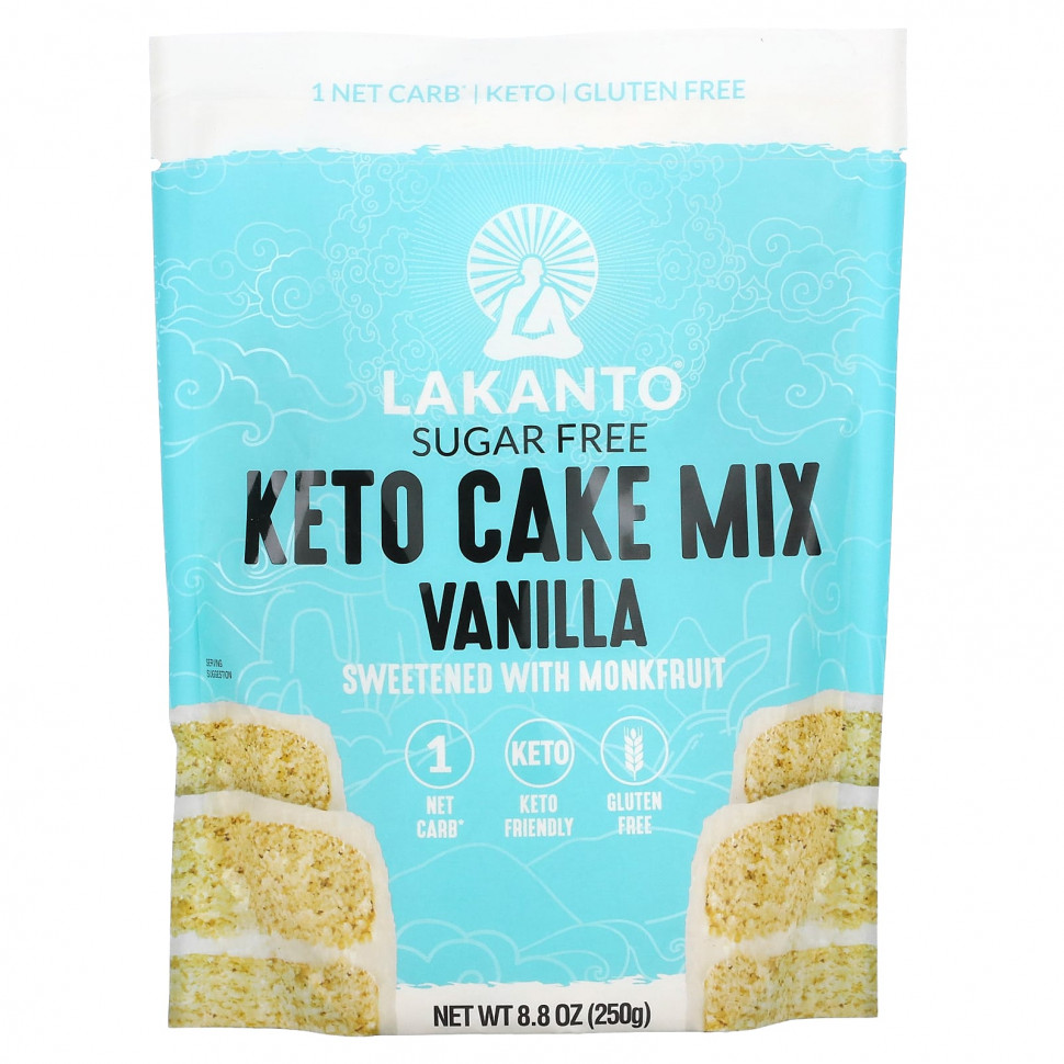   (Iherb) Lakanto, Keto Cake Mix, Vanilla, 8.8 oz (250 g)    -     , -, 