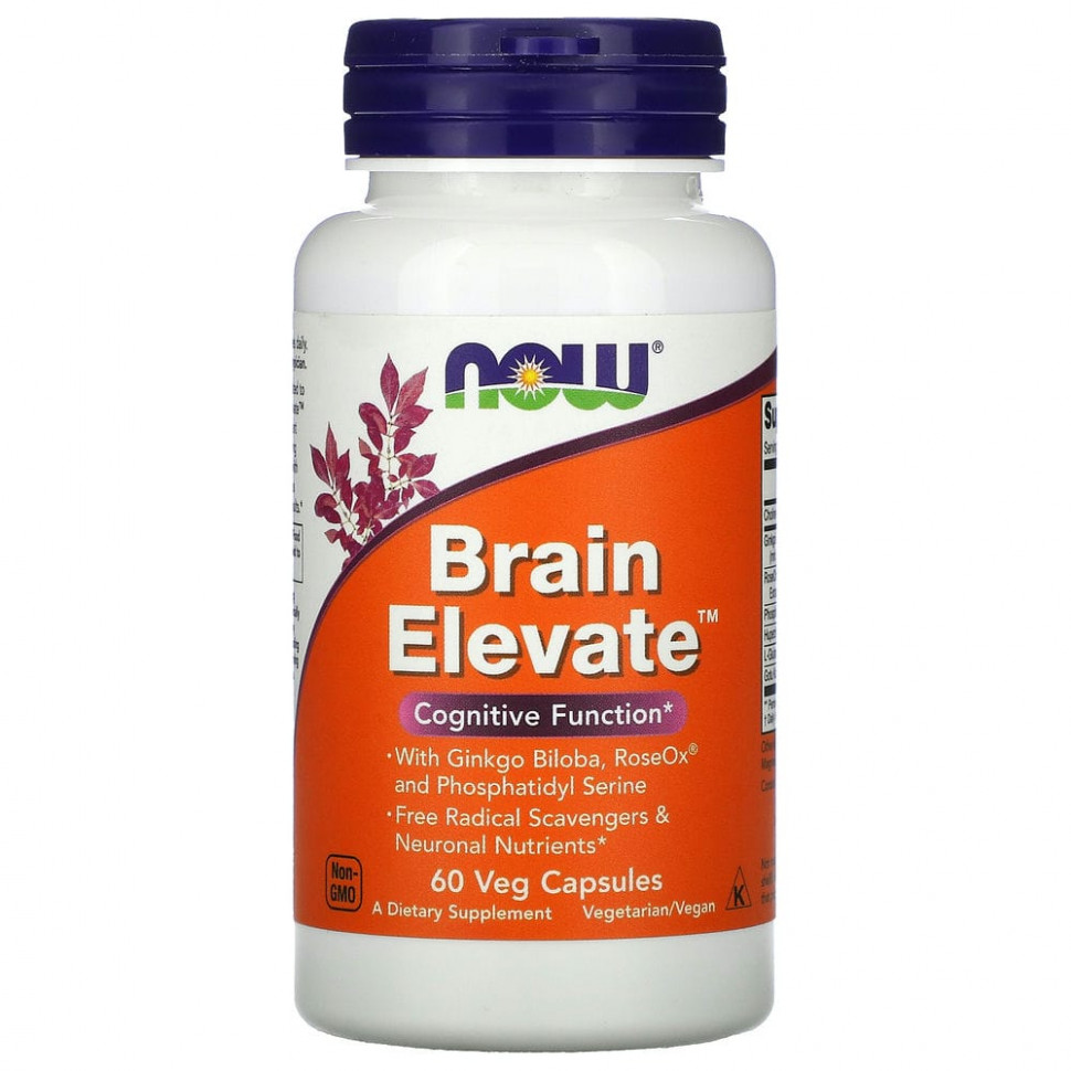   (Iherb) NOW Foods, Brain Elevate, 60      -     , -, 