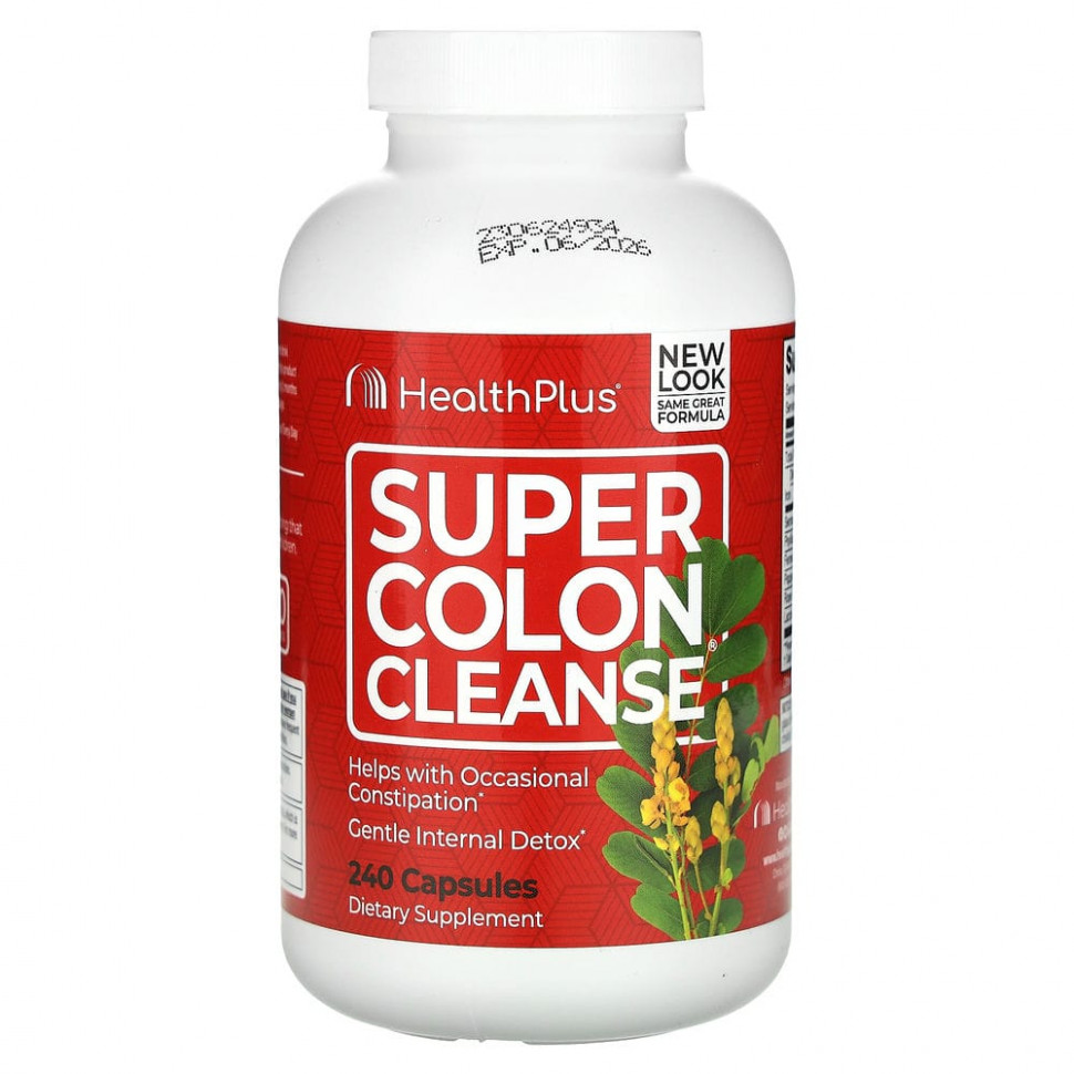 ���� ������ (Iherb) Health Plus, Super Colon Cleanse, ������������ �������� ��� �������� ������� �����, 240 ������, ������ �� 5360 ���