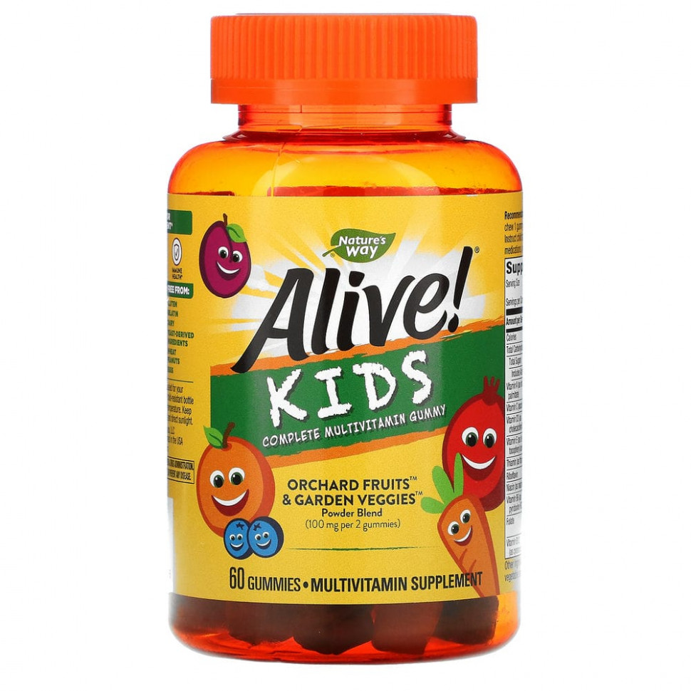   (Iherb) Nature's Way, Alive!    , ,   , 60      -     , -, 