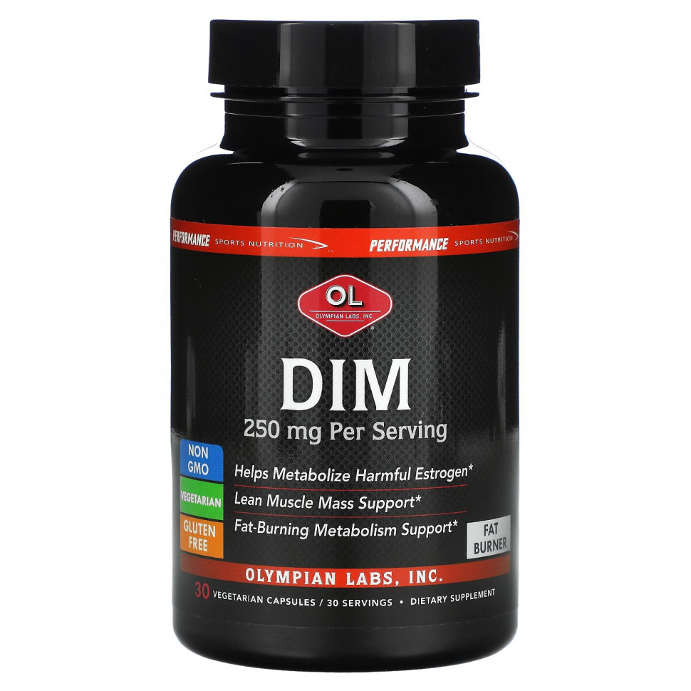   (Iherb) Olympian Labs, Performance Sports Nutrition, DIM, 250 , 30      -     , -, 