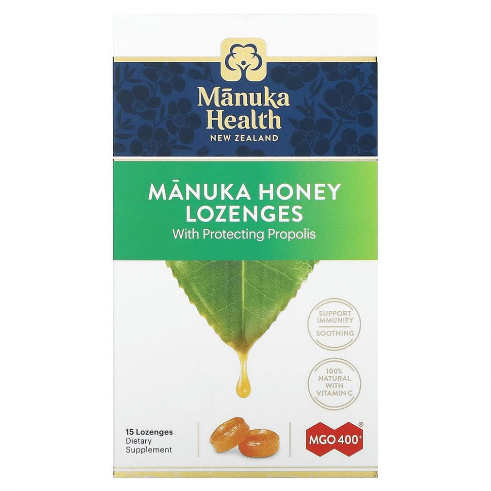 ���� ������ (Iherb) Manuka Health, ������� � ����� Manuka, ��������, MGO 400+, 15 ��������, ������ �� 1100 ���