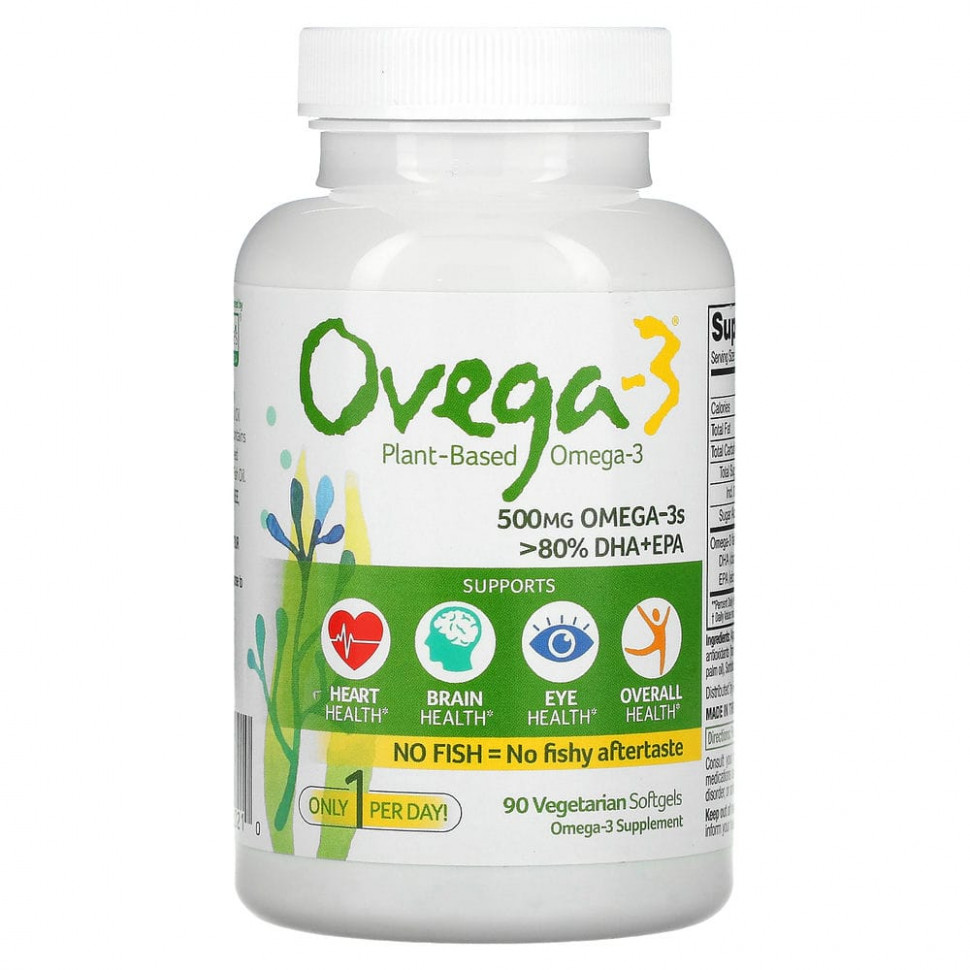   (Iherb) Ovega-3,  -3,  + , 500 , 90      -     , -, 