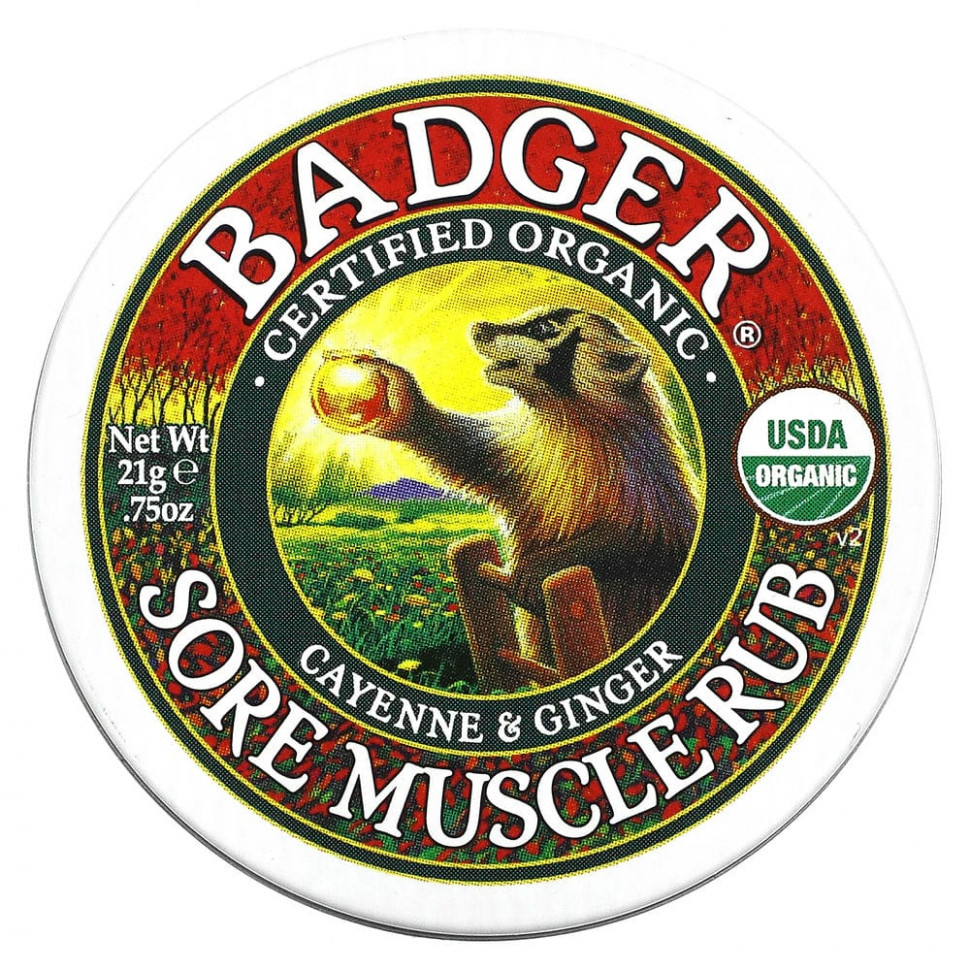 ���� ������ (Iherb) Badger Company, Sore Muscle Rub, ���� �� ���� � ������ � ��������� ������ � �������, 21 � (0,75 �����), ������ �� 1160 ���