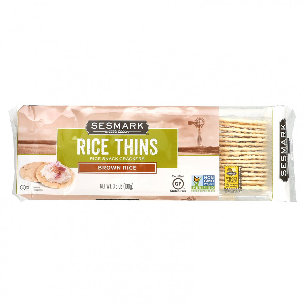 ���� ������ (Iherb) Sesmark, Rice Thins, ������� �������, ���������� ���, 100 � (3,5 �����), ������ �� 920 ���