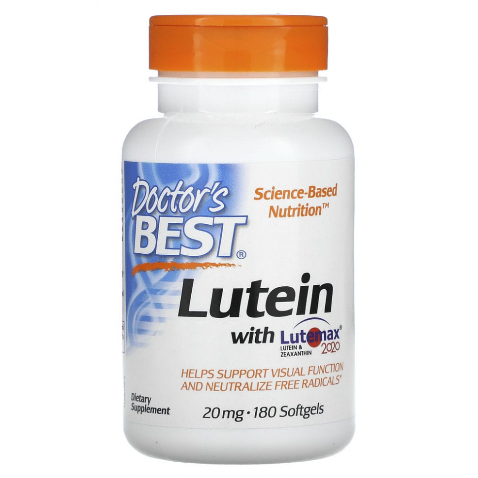 ���� ������ (Iherb) Doctor's Best, ������ � Lutemax 2020, 20 ��, 180 ������, ������ �� 5860 ���