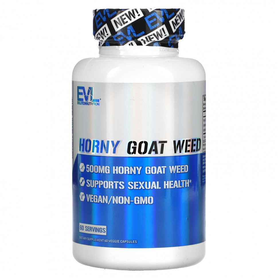 ���� ������ (Iherb) EVLution Nutrition, Horny Goat Weed, 500 mg , 60 Veggie Capsules, ������ �� 1600 ���