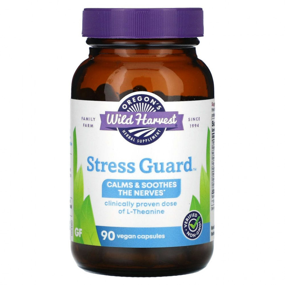   (Iherb) Oregons Wild Harvest, Stress Guard, 90 Vegan Capsules    -     , -, 