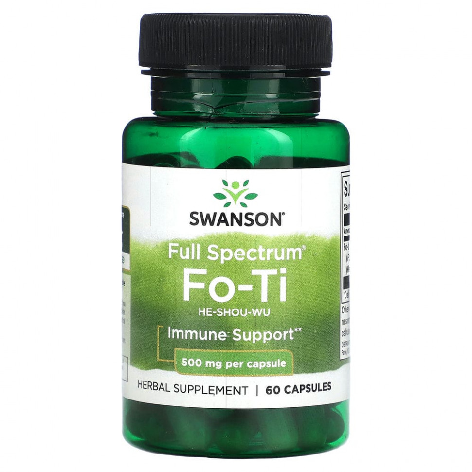   (Iherb) Swanson, Fo-Ti, 500 , 60 ,   760 