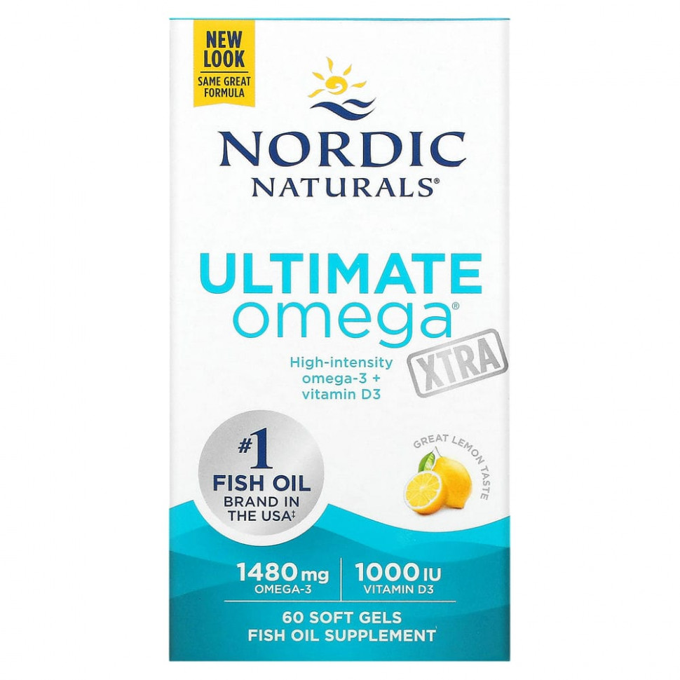 ���� ������ (Iherb) Nordic Naturals, Ultimate Omega Xtra, �� ������ ������, 740 ��, 60 ������, ������ �� 5150 ���
