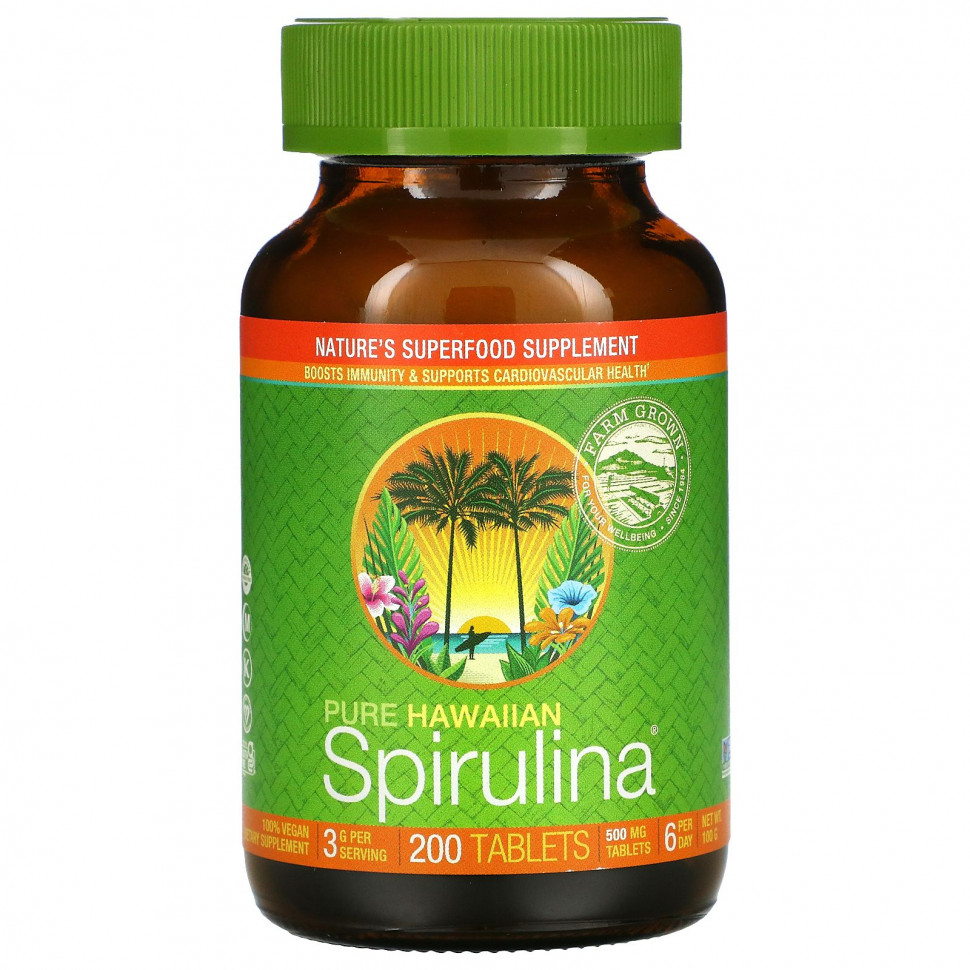 ���� ������ (Iherb) Nutrex Hawaii, Pure Hawaiian Spirulina, 200 ��������, ������ �� 3220 ���
