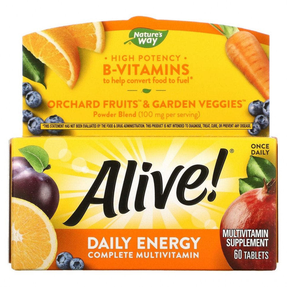 ���� ������ (Iherb) Nature's Way, Alive! �������� ��������������� � ��������������� ��� ����������� ���������� ������ �������, 60 ��������, ������ �� 2750 ���
