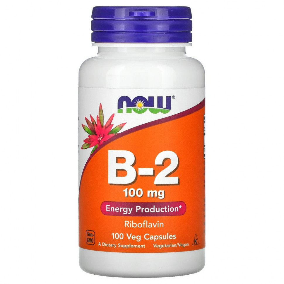 ���� ������ (Iherb) NOW Foods, ������� B-2, 100 ��, 100 �������������� ������, ������ �� 920 ���