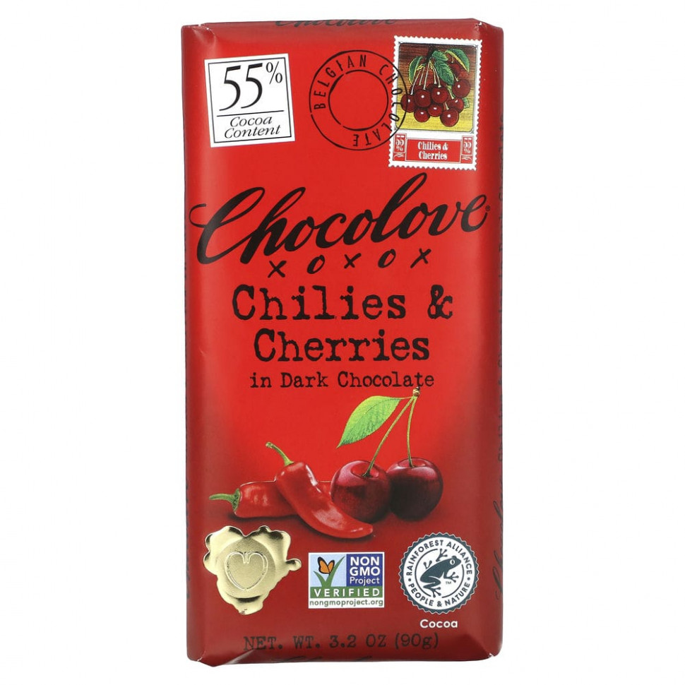 ���� ������ (Iherb) Chocolove, ���� � ����� � ������ ��������, 55% �����, 90 � (3,2 �����), ������ �� 680 ���