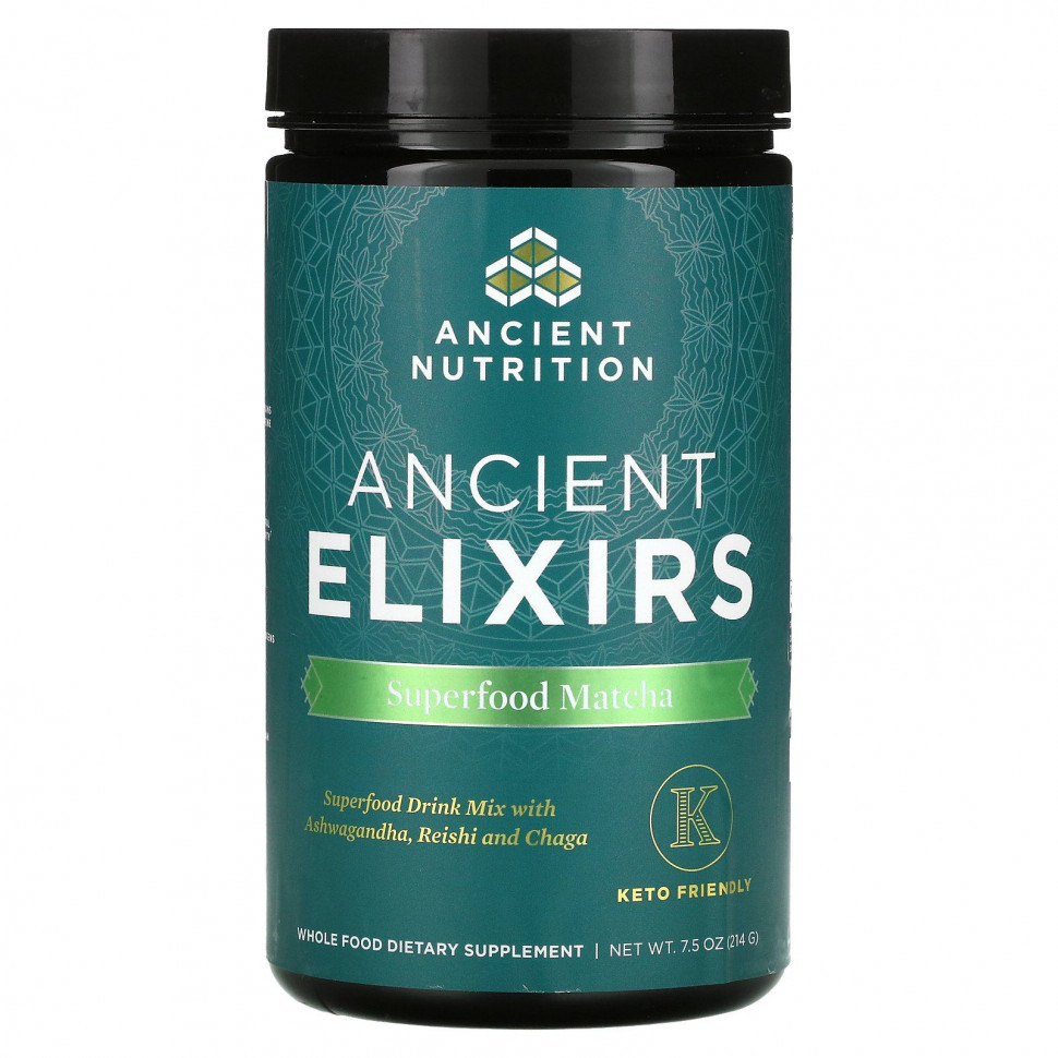   (Iherb) Dr. Axe / Ancient Nutrition, Ancient Elixirs,   , 214  (7,5 )    -     , -, 