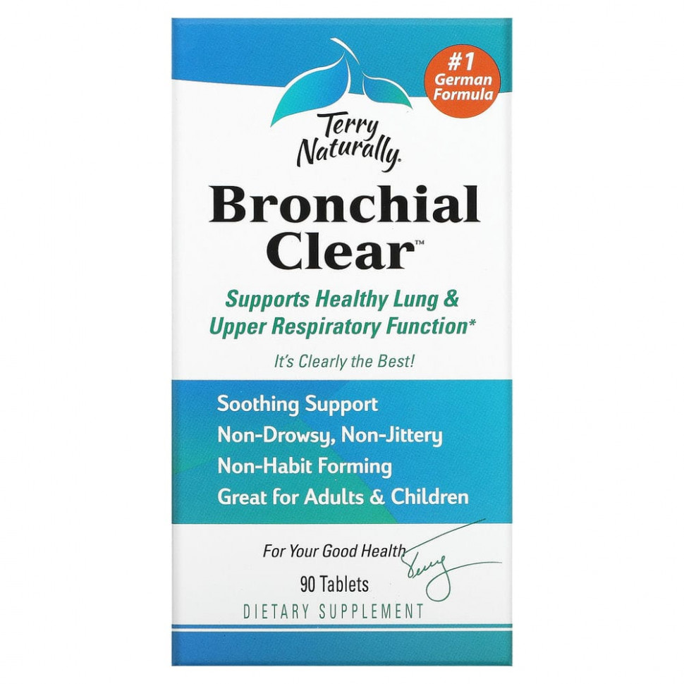   (Iherb) Terry Naturally, Bronchial Clear, 90     -     , -, 