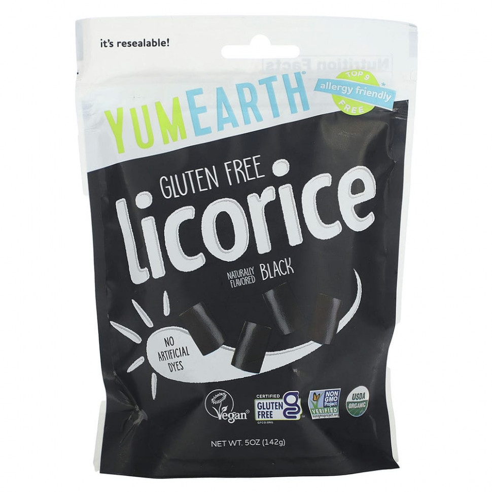 ���� ������ (Iherb) YumEarth, ������������ �������, ������, 5 ���. (142 �), ������ �� 1240 ���