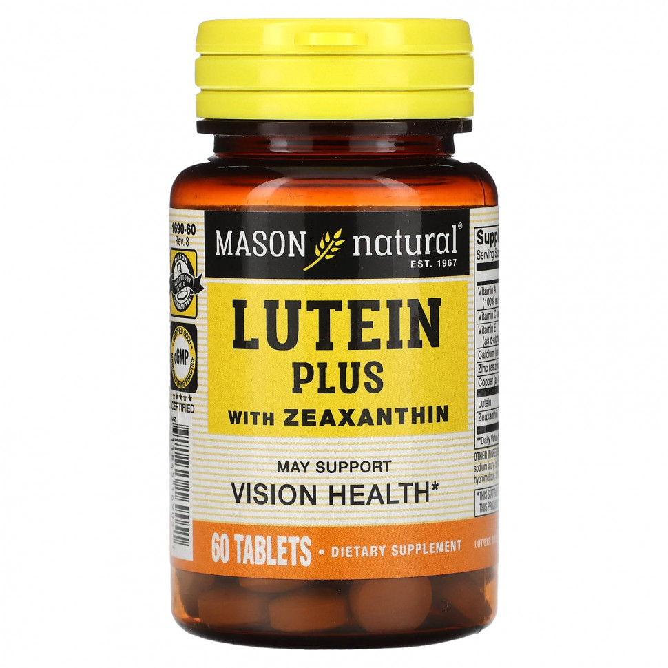 ���� ������ (Iherb) Mason Natural, Lutein Plus, � ������������, 60 ��������, ������ �� 2710 ���