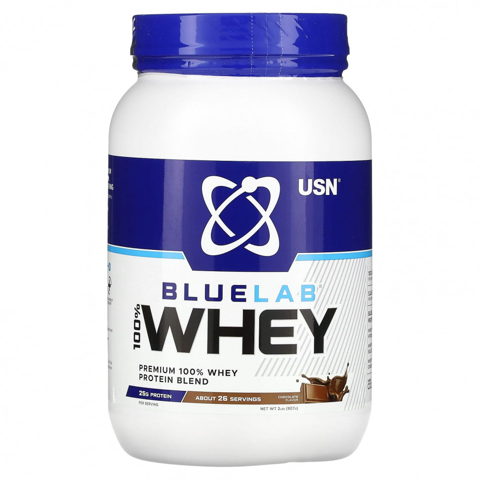 ���� ������ (Iherb) USN, BLUELAB, 100% ���������, �������, 907 � (2 �����), ������ �� 8830 ���