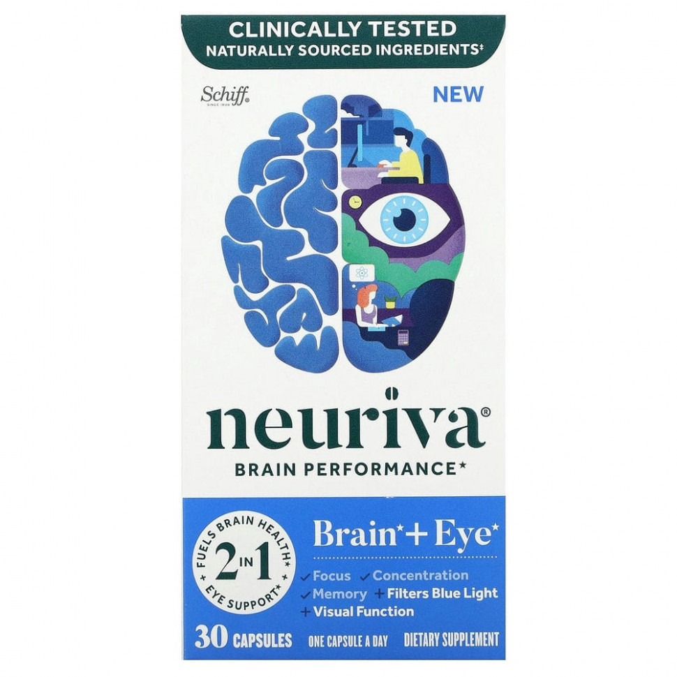 ���� ������ (Iherb) Schiff, Neuriva Brain Performance, 30 ������, ������ �� 8020 ���