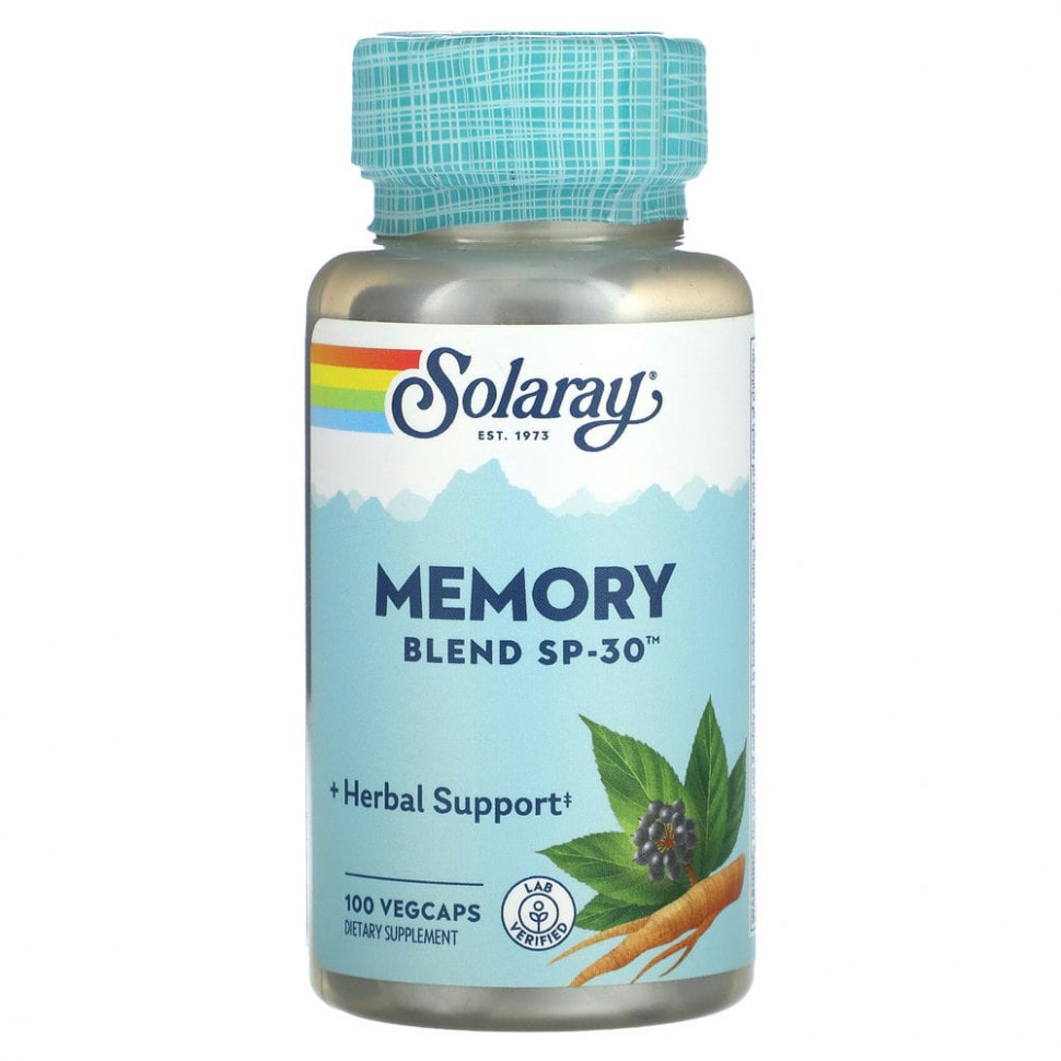   (Iherb) Solaray, Memory Blend SP-30, 100 VegCaps    -     , -, 