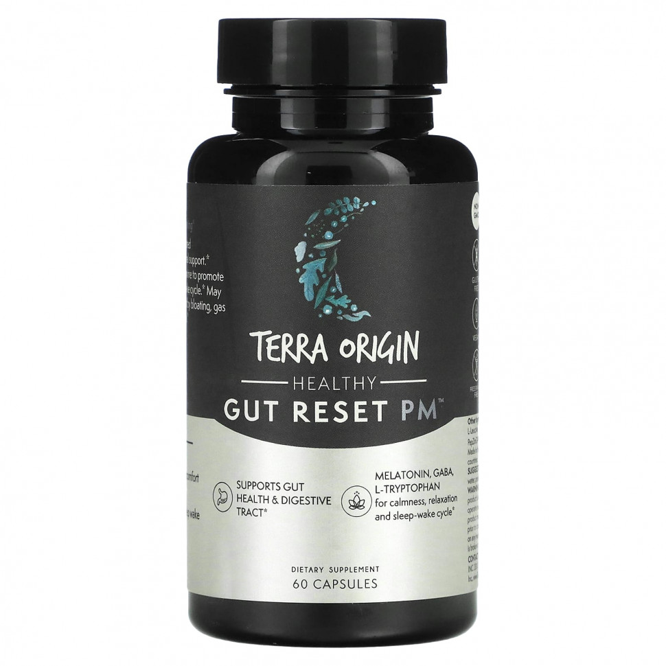   (Iherb) Terra Origin, Healthy Gut Reset PM, 60 ,   3360 