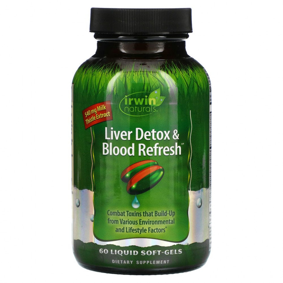 ���� ������ (Iherb) Irwin Naturals, Liver Detox & Blood Refresh, ������� ��� ������� ������ � �����, 60 ������ � ���������, ������ �� 5010 ���