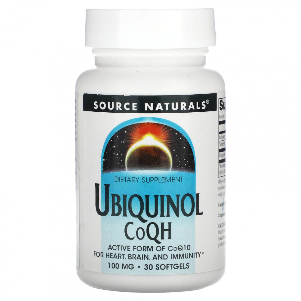 ���� ������ (Iherb) Source Naturals, ��������, ������� QH, 100 ��, 30 ������ ��������, ������ �� 4830 ���